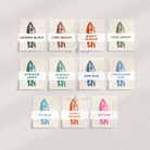 Aloha Coastal Cowgirl art print featuring a surfer girl with a cowboy hat, in various colors