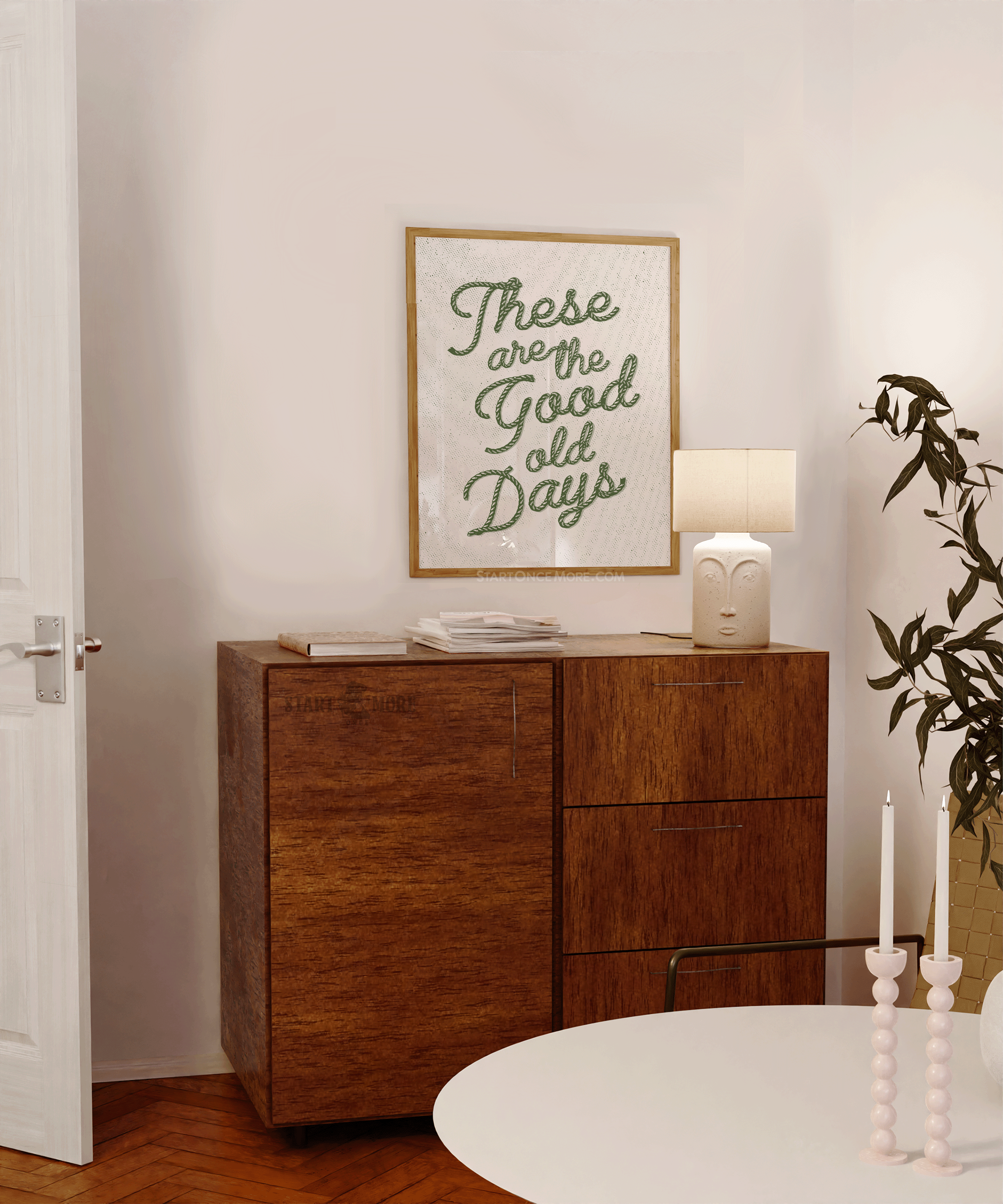 These Are The Good Old Days Western Retro Art Print