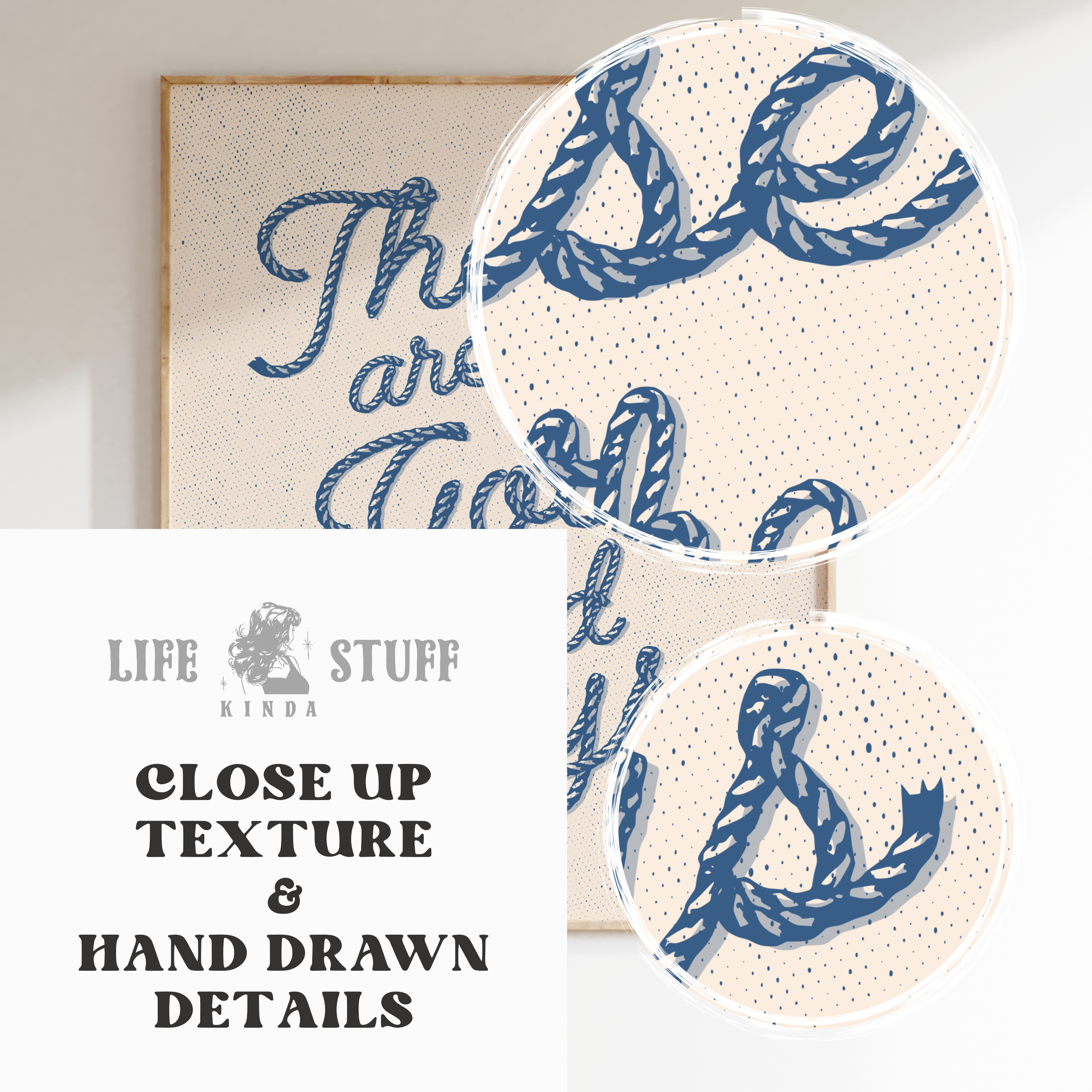 These Are The Good Old Days" western typography art print in Burnt Orange, trendy rustic wall decor for living rooms