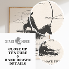 Close up of minimalist western scripture from Jeremiah 29:11 on heavy 300gsm natural matte cotton paper.