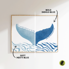 Jonah 2 2 bible verse art print with light & bold blue color options